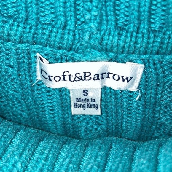 Croft&Barrow Teal Turtleneck Sweater - Picture 3 of 3